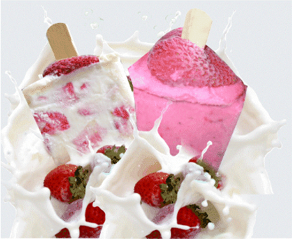 Son elaboradas con base crema, productos lácteos, extractos de jugos, pulpas y trozos de fruta